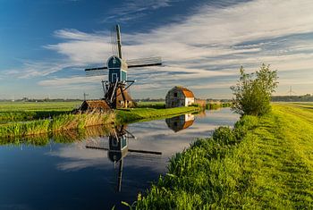 Ochtendlicht op Geremolen De Blauwe Wip