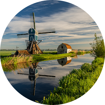 Ochtendlicht op Geremolen De Blauwe Wip