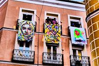 Madrid - Kunst auf dem Balkon