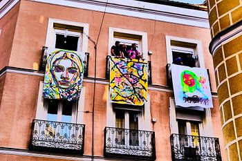 Madrid - Kunst auf dem Balkon