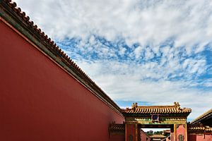 Detail der Innenansicht der Verbotenen Stadt in Peking