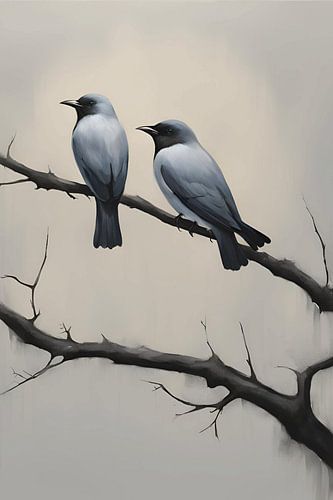 Bewuste Liefde Duiven Schilderij