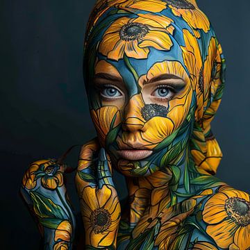 Bodypaint van Gogh von Egon Zitter