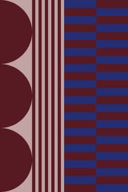 Bold colors and stripes collection. Navy blue and brown no. 2 by Dina Dankers