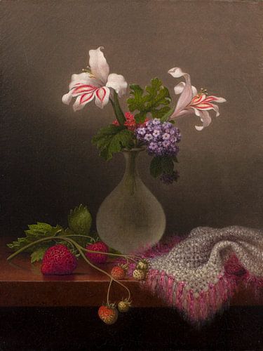 Een vaas van korenlelies en heliotroop, Martin Johnson Heade