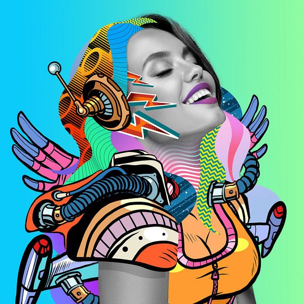 Design ist Freude - Digitale Kunst von einer Frau von Tim de Leeuw