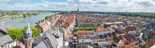 Vue sur la ville de la ligue Hanseatique Kampen à Overijssel
