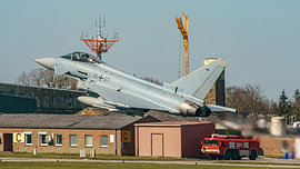Start eines deutschen Eurofighter Typhoon.