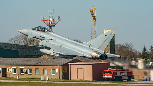 Start eines deutschen Eurofighter Typhoon.