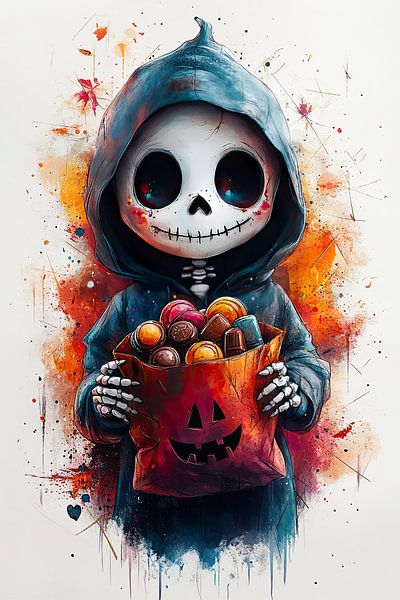 Squelette mignon pour Halloween par Jordan