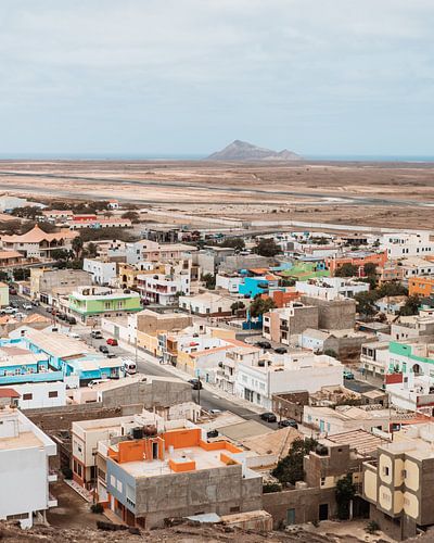 Stad op het eiland van Sal