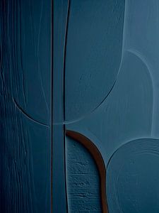 Minimalistische 3D-Kunst - Blau