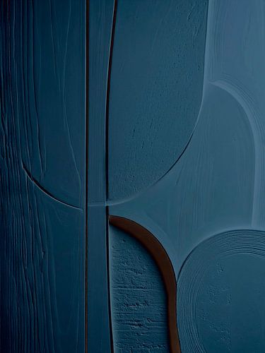 Minimalistische 3D-Kunst - Blau