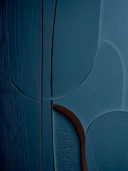 Art 3D minimaliste - Bleu par STUDIO MINIMAL ART