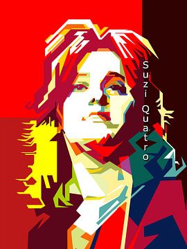 Suzi Quatro Pop Art Poster WPAP van Artkreator