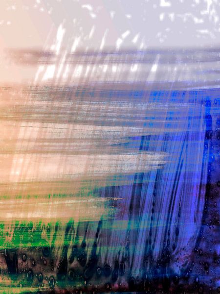 Japanese Sea Abstraction in contemporary colours by Mad Dog Art