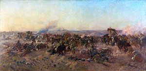 George Lambert, Der Angriff der australischen leichten Kavallerie bei Beerscheba, 1917, 1920