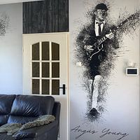 Photo de nos clients: Angus Young par Sketch Art, sur fond d'écran