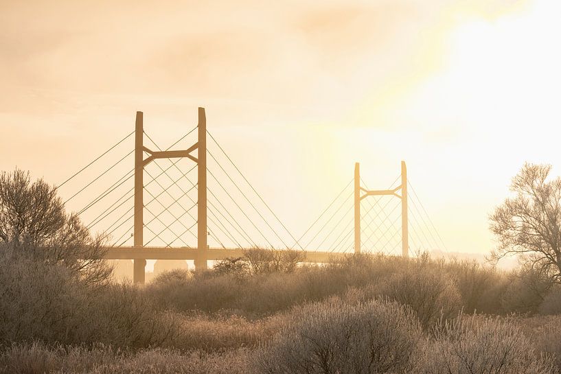 View on the Molenbrug in the city of Kampen during winter by Sjoerd van der Wal Photography