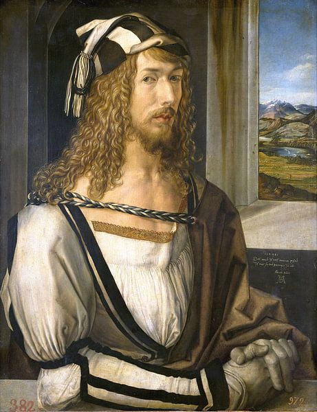 Albrecht Dürer.Selbstporträt von 1000 Schilderijen