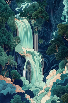 Verborgen boswaterval