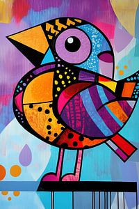 Vogel mit Mustern und Farben
