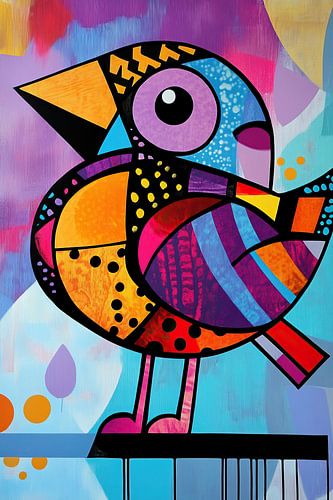 Vogel mit Mustern und Farben