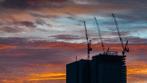 De Rotterdam in aanbouw(panorama) sur Erik van 't Hof