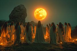 Mondnacht am mystischen Megalith von artefacti