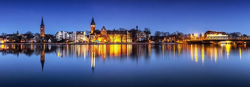 Berlin - Köpenick: Old town panorama at blue hour by Frank Herrmann