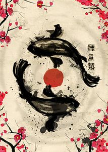 Poisson Koi japonais vintage