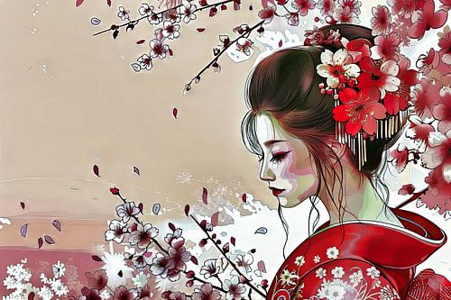 schilderachtig Japanse vrouw