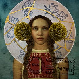Pop-Art Beauty Holland Gold Stamp by Yvonne Zeldenthuis