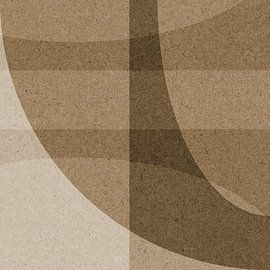 Retro-Papiercollage in Braun und Beige II. von Dina Dankers