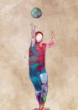 Volleybal sport kunst #volleybal van JBJart Justyna Jaszke