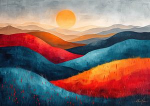 Moderne Berglandschaft