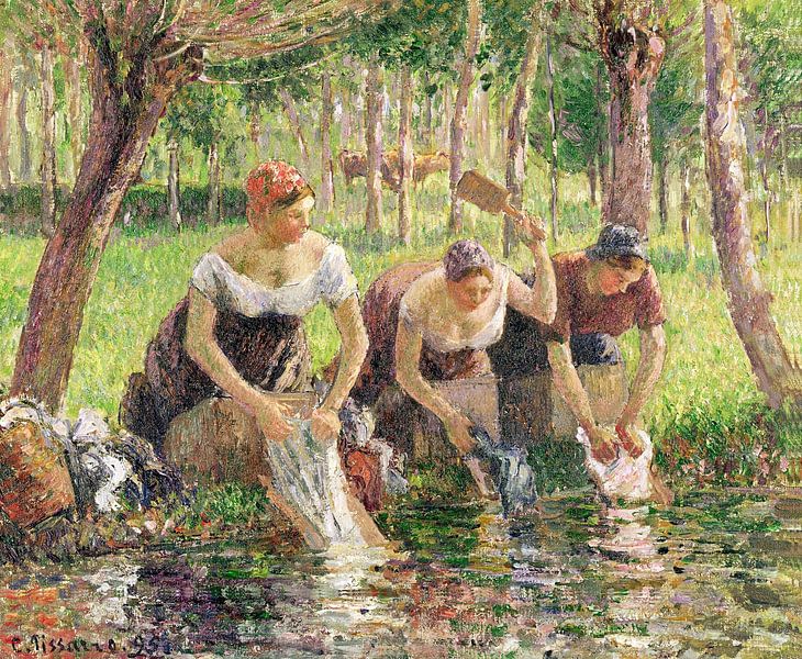 Camille Pissarro,The Laundresses by finemasterpiece