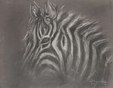 Afrikaanse zebra van Ineke de Rijk thumbnail