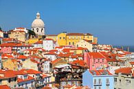 Gekleurde huizen Lissabon van Dennis van de Water thumbnail