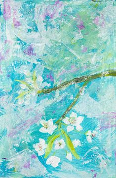 Bradford Pear Flower Abstract by Iris Holzer Richardson