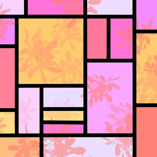 Geometrie en zachte bloemen van Liv ter Riet