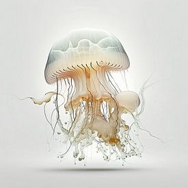 White jellyfish by Uncoloredx12