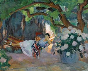 Le Pradet, Junge Frau in der Hängematte (Nono)