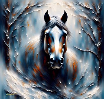 Hooves in the Snow sur Johannas Art Creations