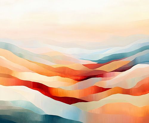 Montagnes de vagues colorées