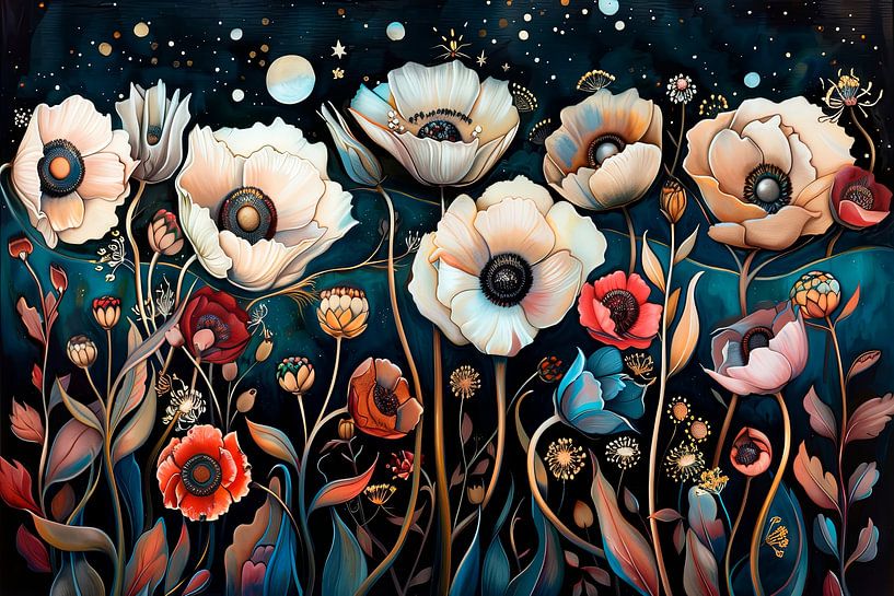 Evening garden by Richards Fine Art