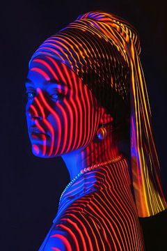 The girl with the pearl earring - photo portrait by Poster Art Shop