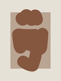 Brave - abstrakte Formen in Erdtönen von Daan Bakker