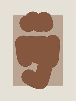 Brave - abstracte vormen in aardse tinten