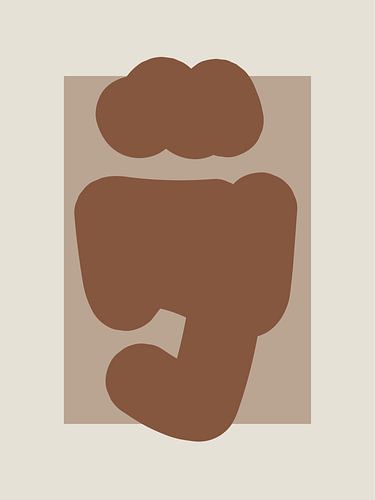 Brave - abstracte vormen in aardse tinten van Daan Bakker